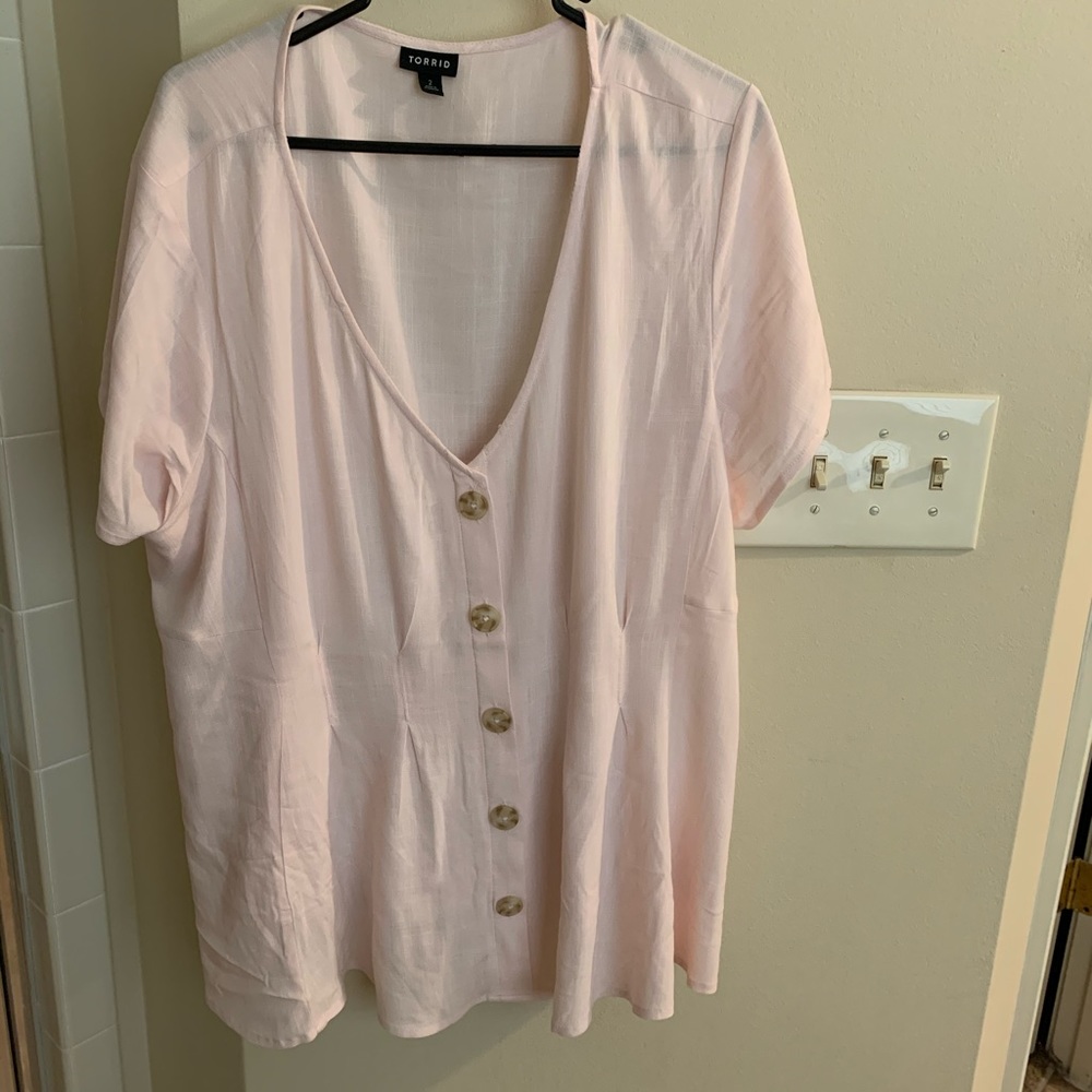 Light Pink Peplum Top